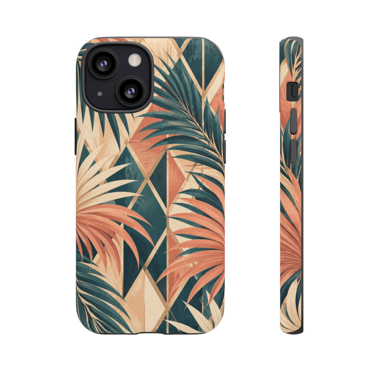 Coral Palm Pavilion iPhone Tough Case | art deco