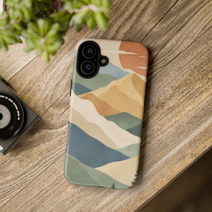 Sage Summit iPhone Tough Case | abstract mountains