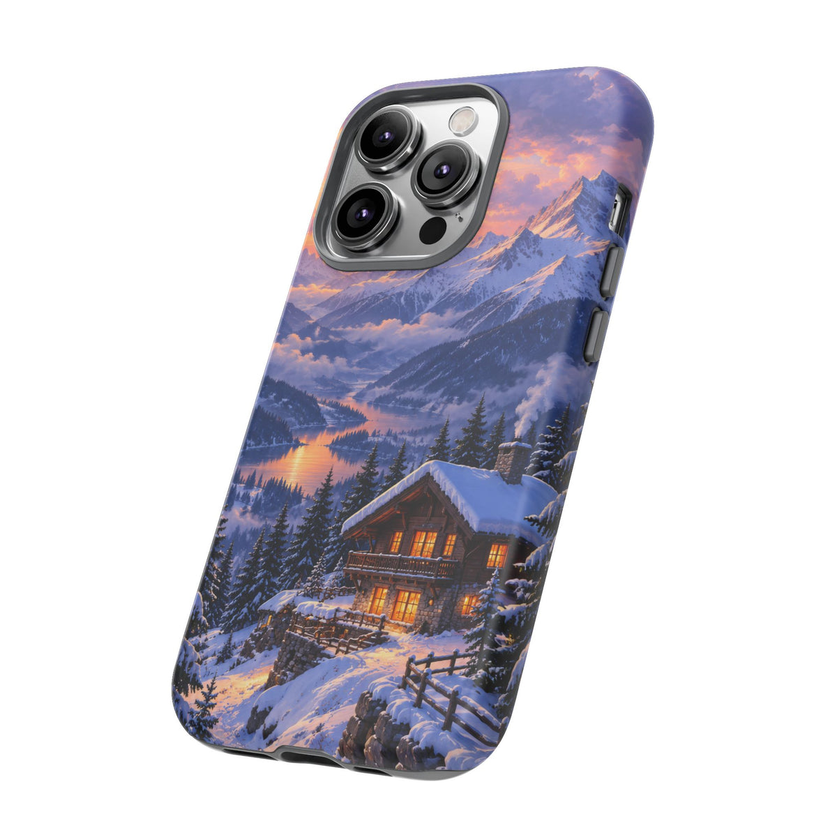 Alpine Hearth iPhone Tough Case | winter cabin