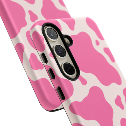 Strawberry Milk Samsung Galaxy Tough Case | Pink Cow Print