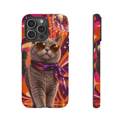 Disco Whiskers iPhone Tough Case | disco cat