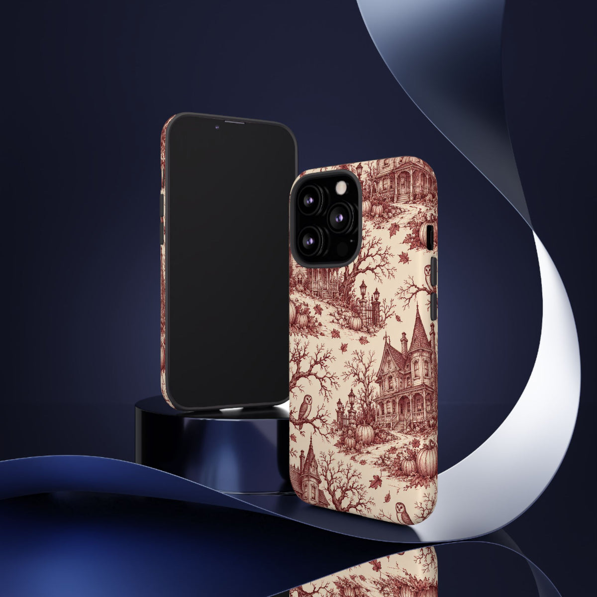 Haunted Estate Toile iPhone Tough Case | halloween toile