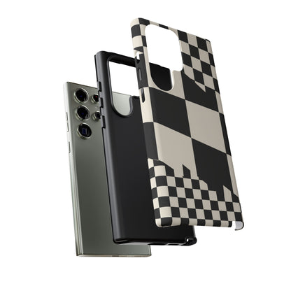 Check Shift Samsung Galaxy Tough Case | Black & White Checkerboard