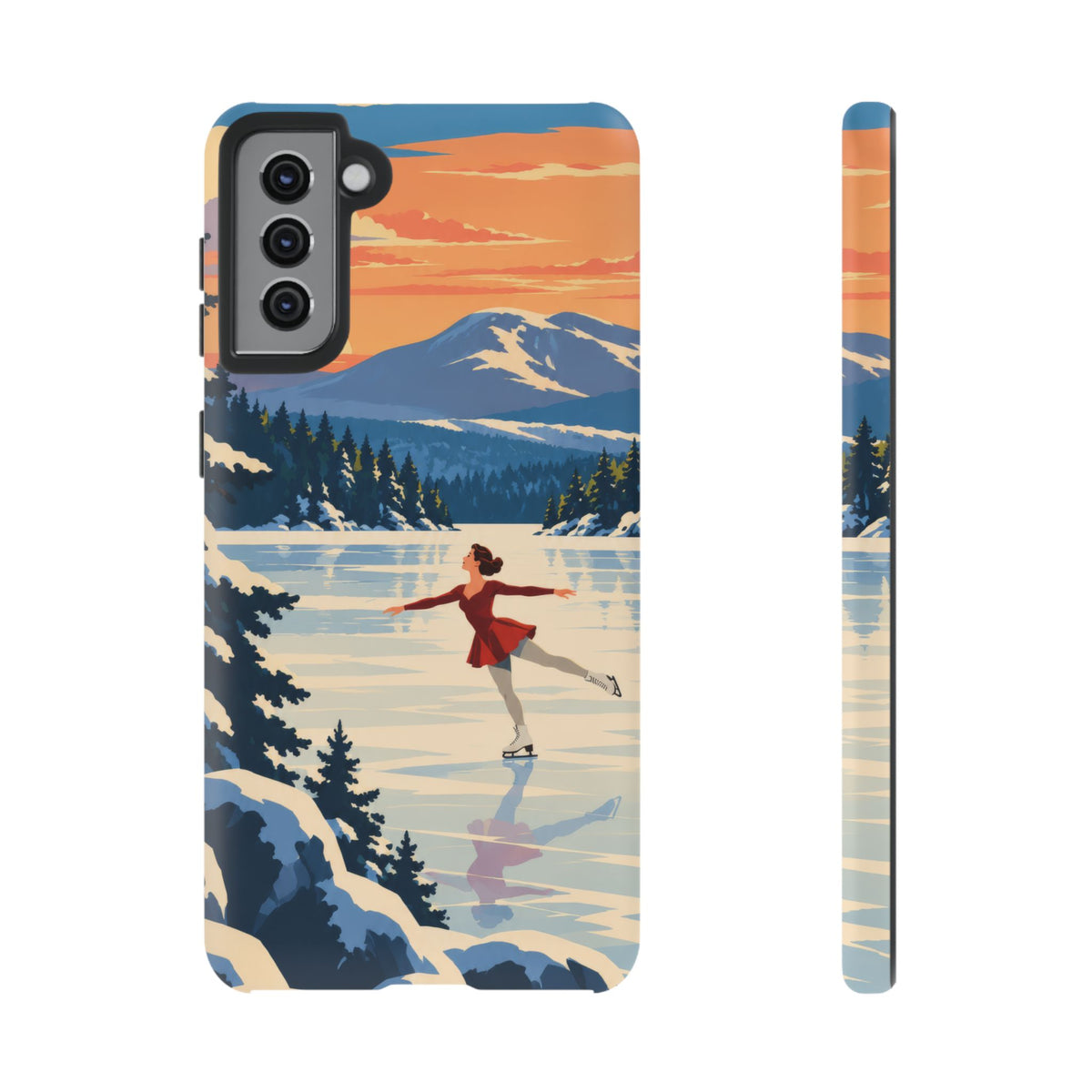 Lake Placid Skater — Winter Glide Samsung Galaxy Tough Case