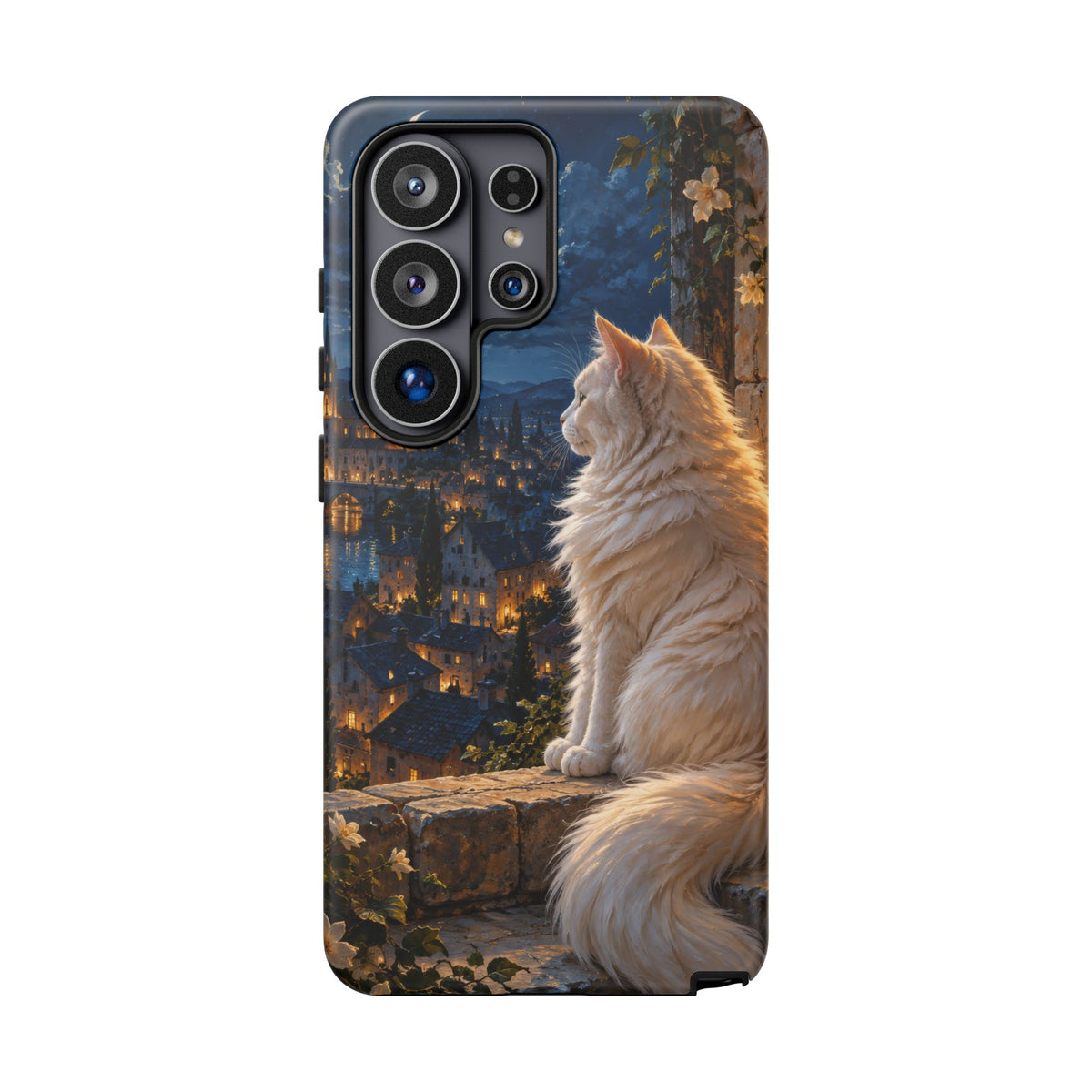 Moonlit Window Samsung Galaxy Tough Case | white cat
