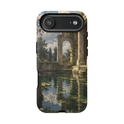 The Flooded Court iPhone Tough Case | Ancient Garden Landscape