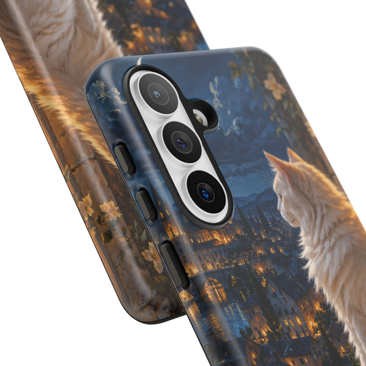 Moonlit Window Samsung Galaxy Tough Case | white cat