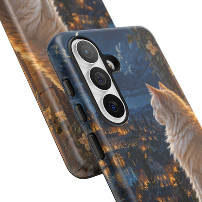 Moonlit Window Samsung Galaxy Tough Case | white cat