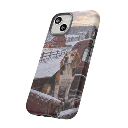 Winter Farm Watch iPhone Tough Case | beagle