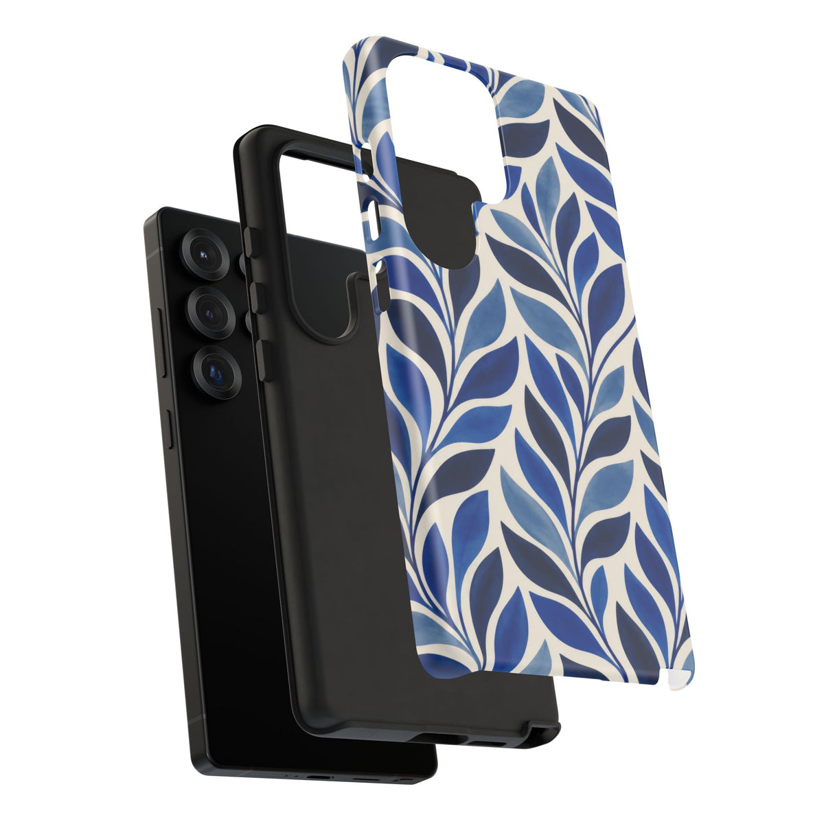 Cobalt Current Samsung Galaxy Tough Case | Cobalt Blue Leaf Pattern
