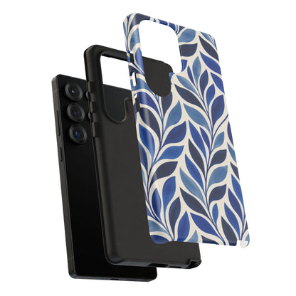 Cobalt Current Samsung Galaxy Tough Case | Cobalt Blue Leaf Pattern