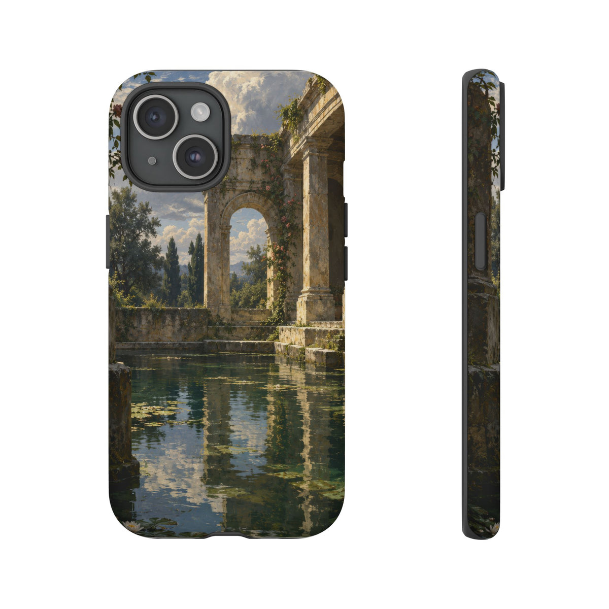 The Flooded Court iPhone Tough Case | Ancient Garden Landscape