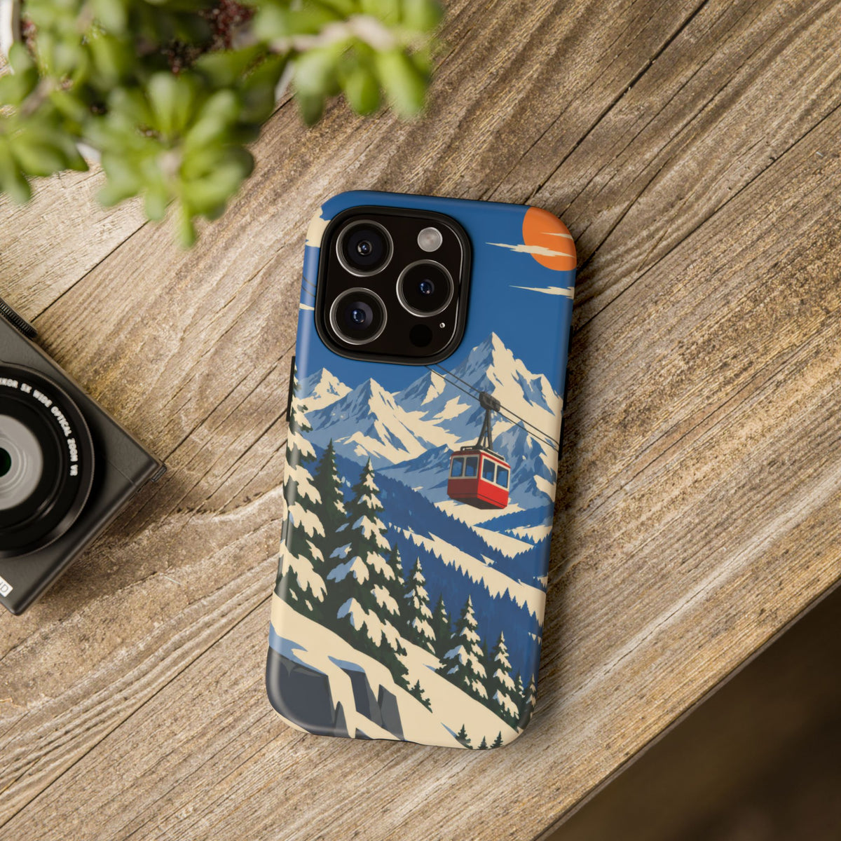 Swiss Skiing — Lift to the Sky iPhone Tough Case