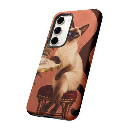 Espresso Cat Club Samsung Galaxy Tough Case | siamese cat