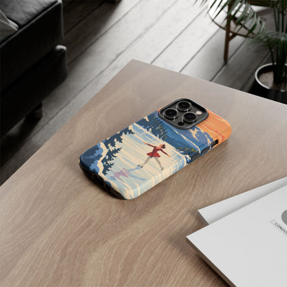 Lake Placid Skater — Winter Glide iPhone Tough Case