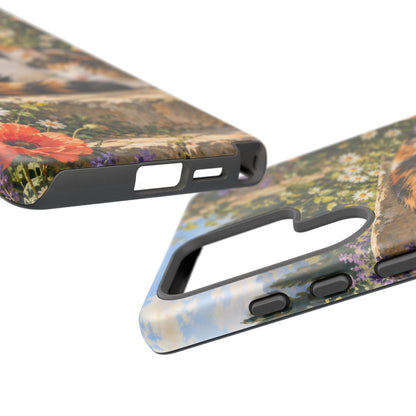 Garden Nap Samsung Galaxy Tough Case | calico cat