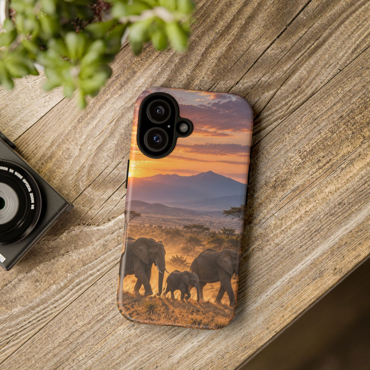 Elephants at First Light iPhone Tough Case | african elephants