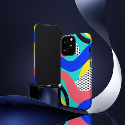 Poolside Pop iPhone Tough Case | Wavy Color Block