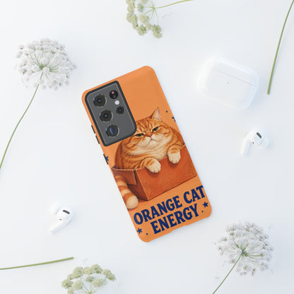 Orange Cat Energy Samsung Galaxy Tough Case
