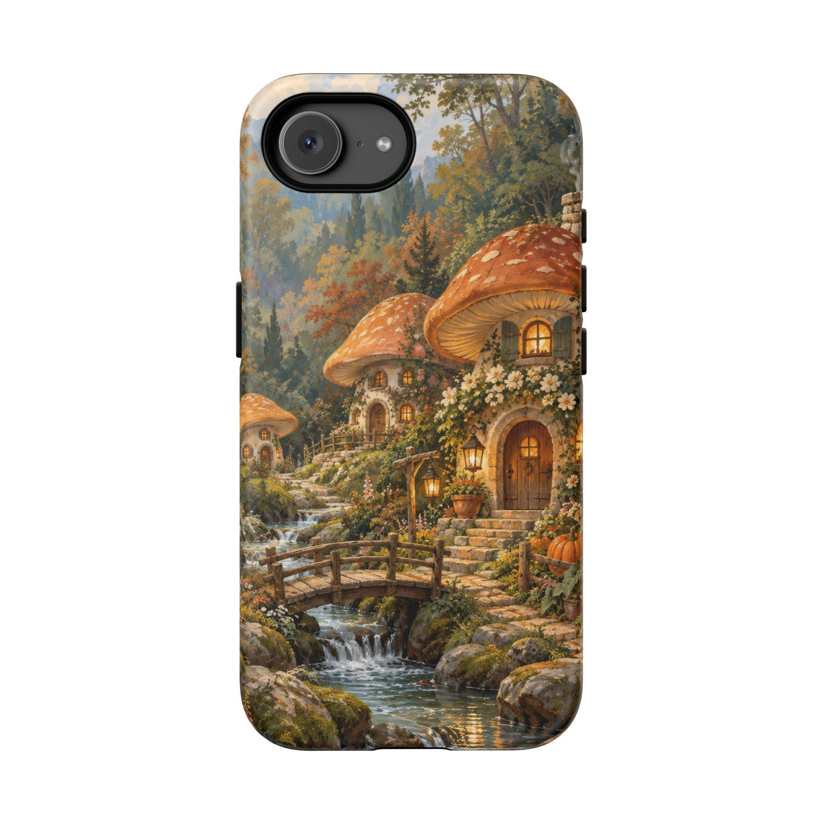Honeycap Village iPhone Tough Case | Mushroom Village