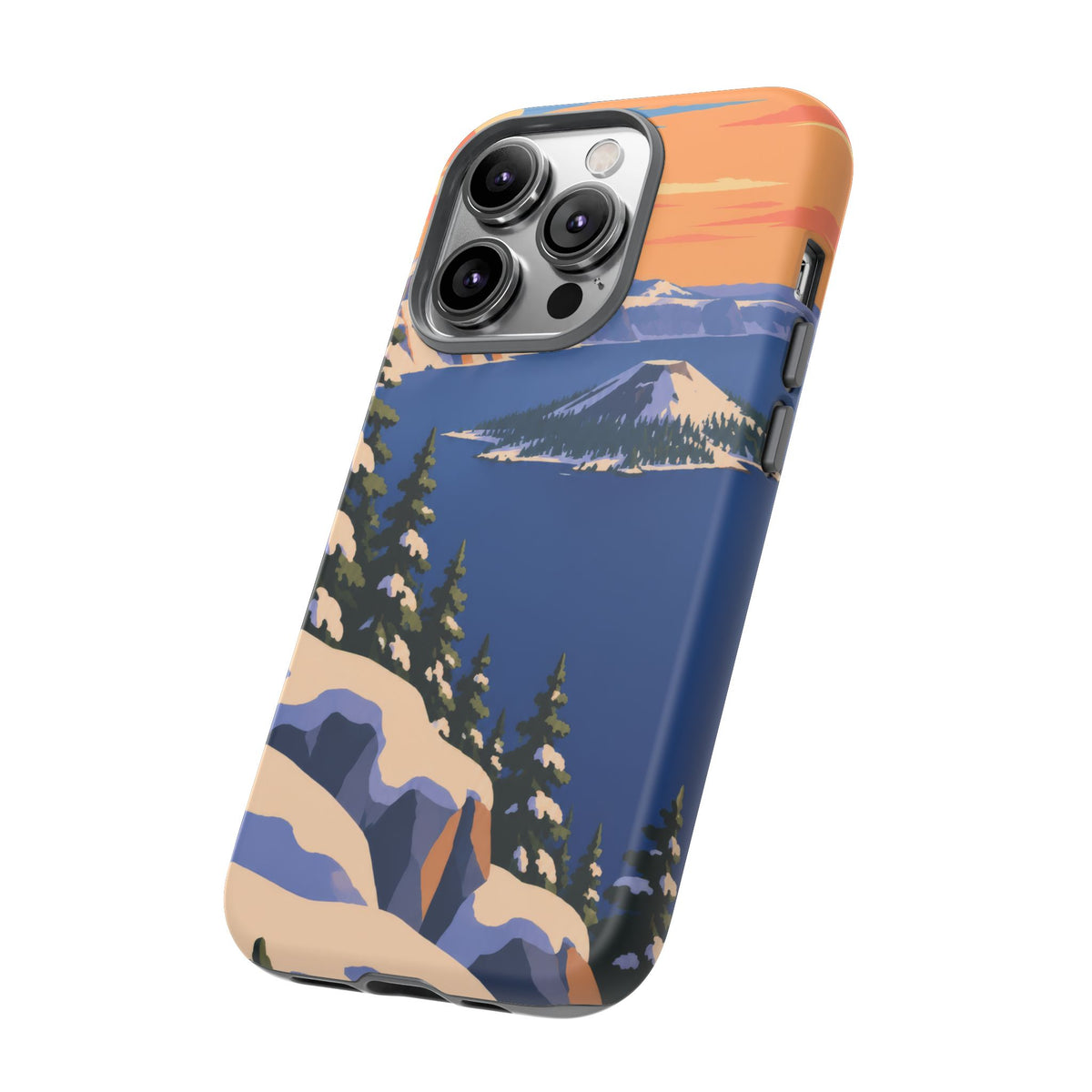 Crater Lake — Winter Caldera iPhone Tough Case