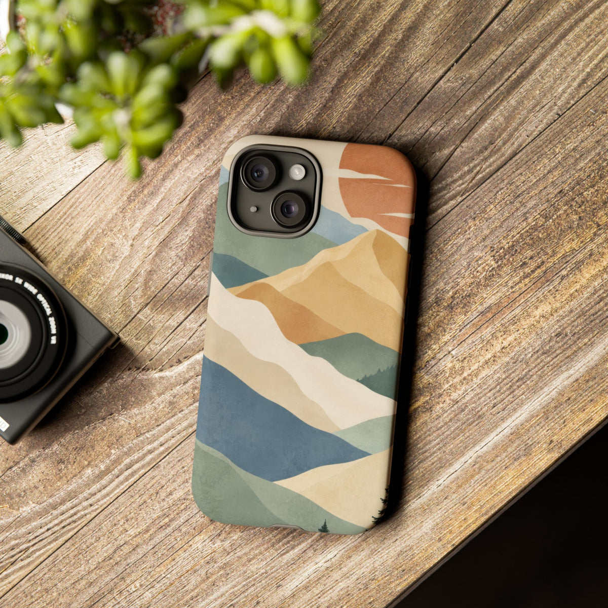 Sage Summit iPhone Tough Case | abstract mountains