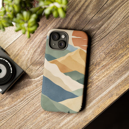 Sage Summit iPhone Tough Case | abstract mountains