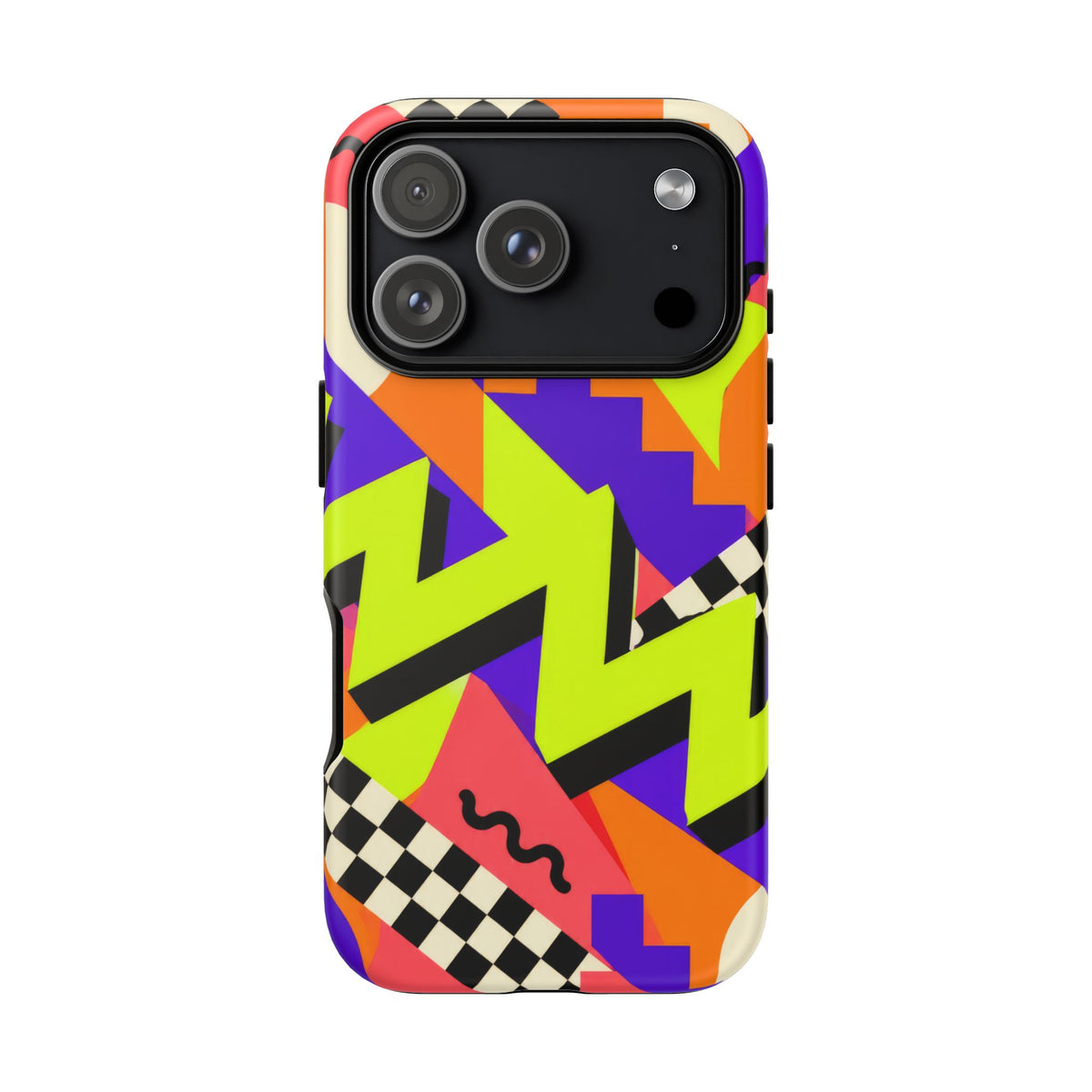 Acid Arcade iPhone Tough Case | Bright Retro Geometry