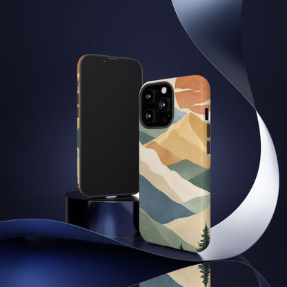 Sage Summit iPhone Tough Case | abstract mountains