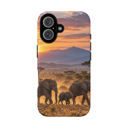 Elephants at First Light iPhone Tough Case | african elephants