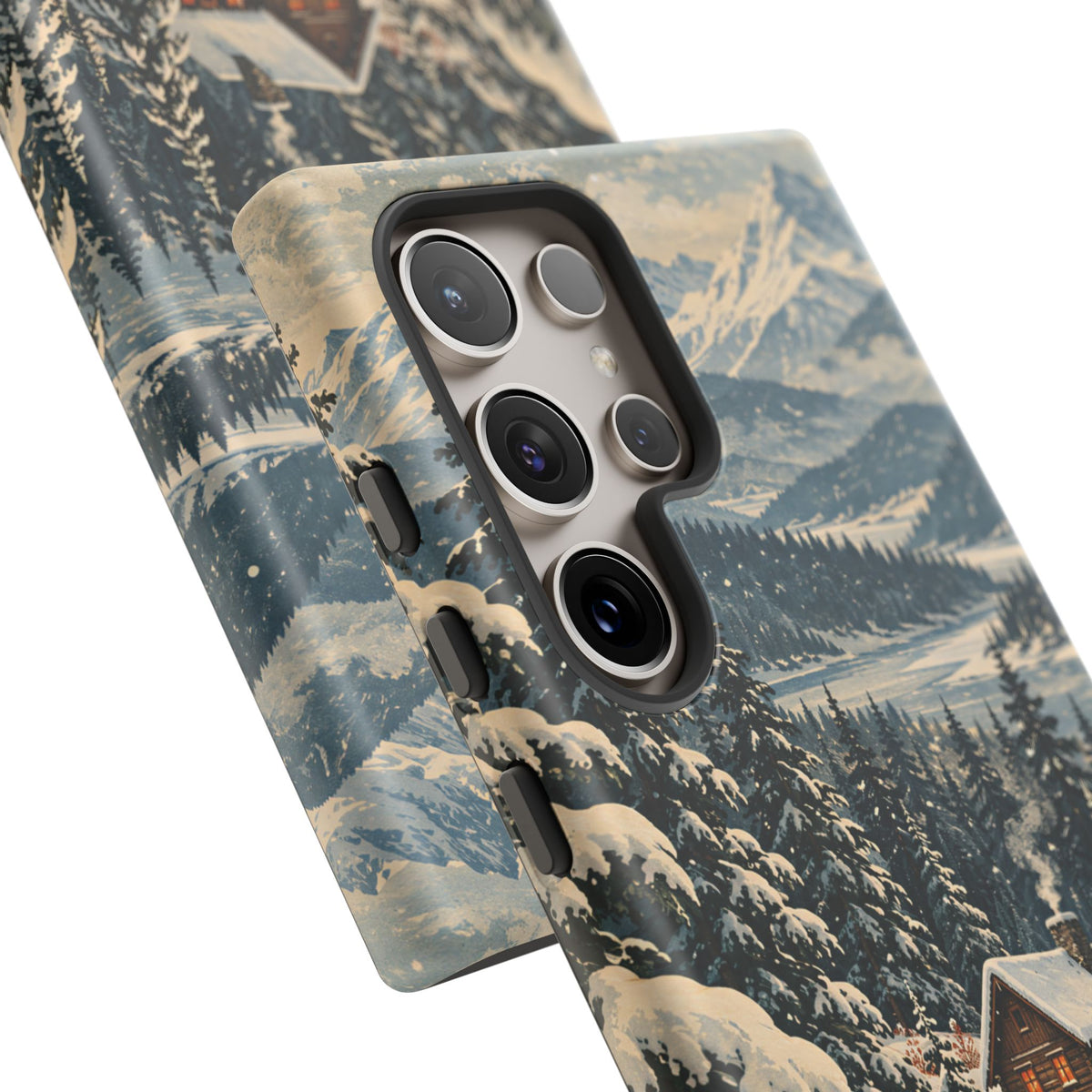 Vintage Winter Cabin Tough Phone Case