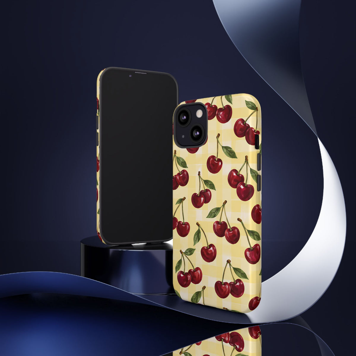 Cherry Gingham iPhone Tough Case | Cherry Picnic