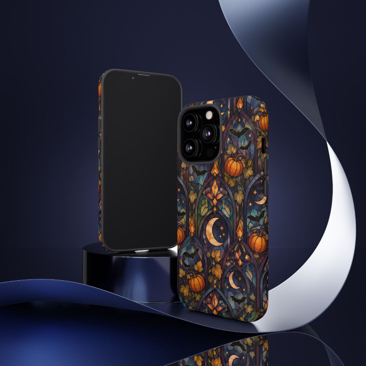 Amber Moon Window iPhone Tough Case | celestial halloween