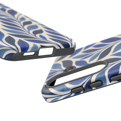 Cobalt Current Samsung Galaxy Tough Case | Cobalt Blue Leaf Pattern