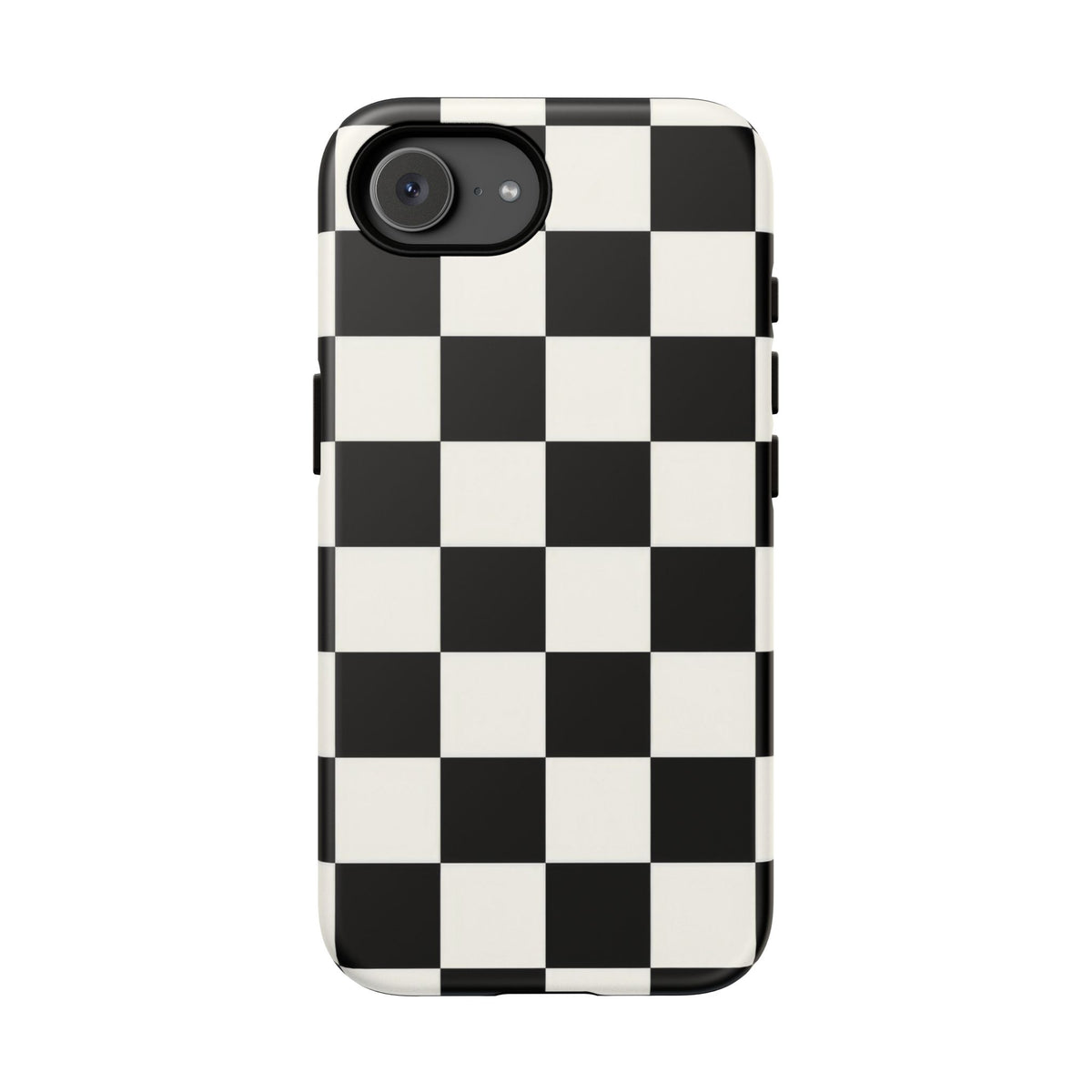 Classic Check iPhone Tough Case | Black & White Checkerboard