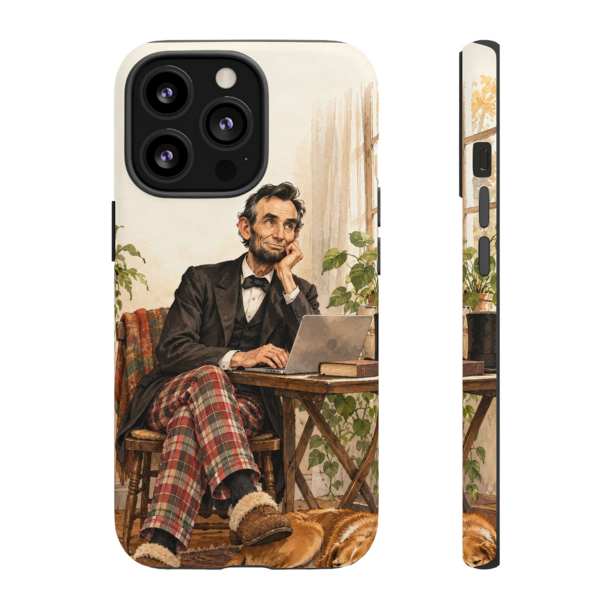 Abe from Home iPhone Tough Case | lincoln work from home
