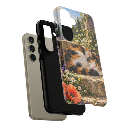 Garden Nap Samsung Galaxy Tough Case | calico cat
