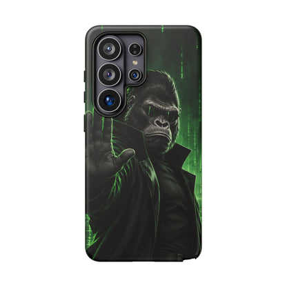 Cyberpunk Gorilla Samsung Galaxy Tough Case | Neon Code Silverback