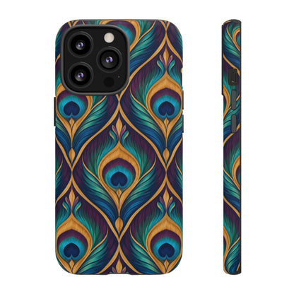 Peacock Nocturne iPhone Tough Case | art deco