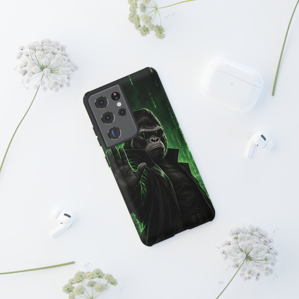 Cyberpunk Gorilla Samsung Galaxy Tough Case | Neon Code Silverback