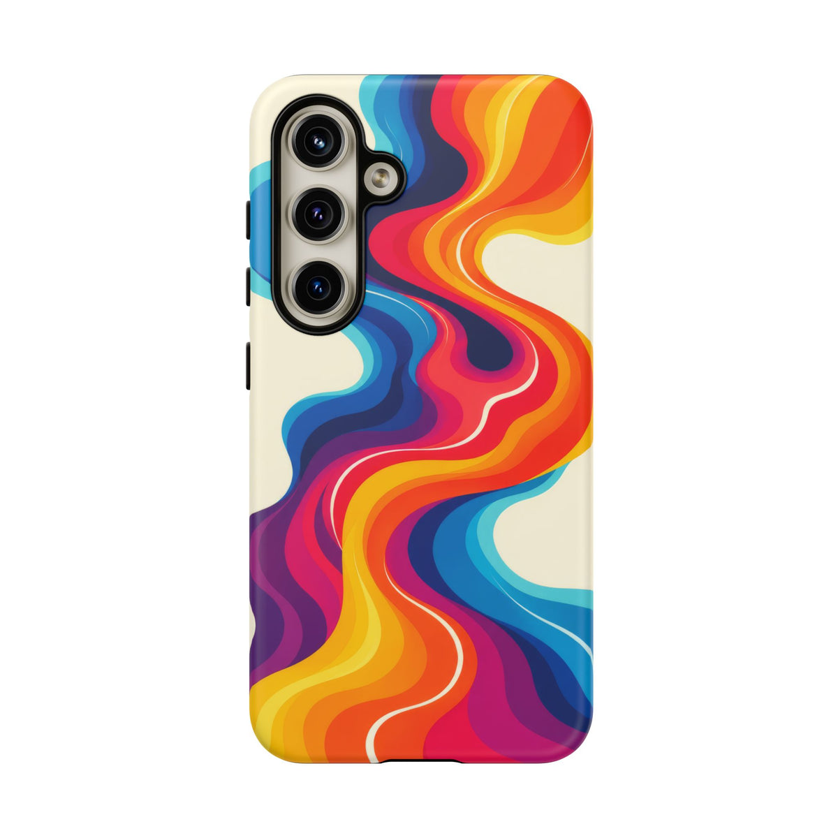 Chromatic Current Samsung Galaxy Tough Case | retro waves