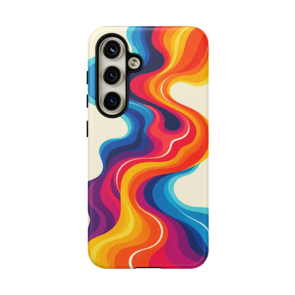 Chromatic Current Samsung Galaxy Tough Case | retro waves