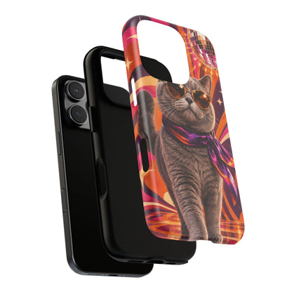Disco Whiskers iPhone Tough Case | disco cat