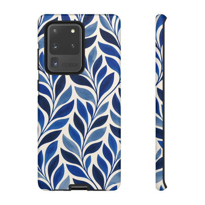 Cobalt Current Samsung Galaxy Tough Case | Cobalt Blue Leaf Pattern