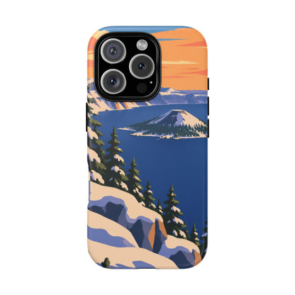 Crater Lake — Winter Caldera iPhone Tough Case