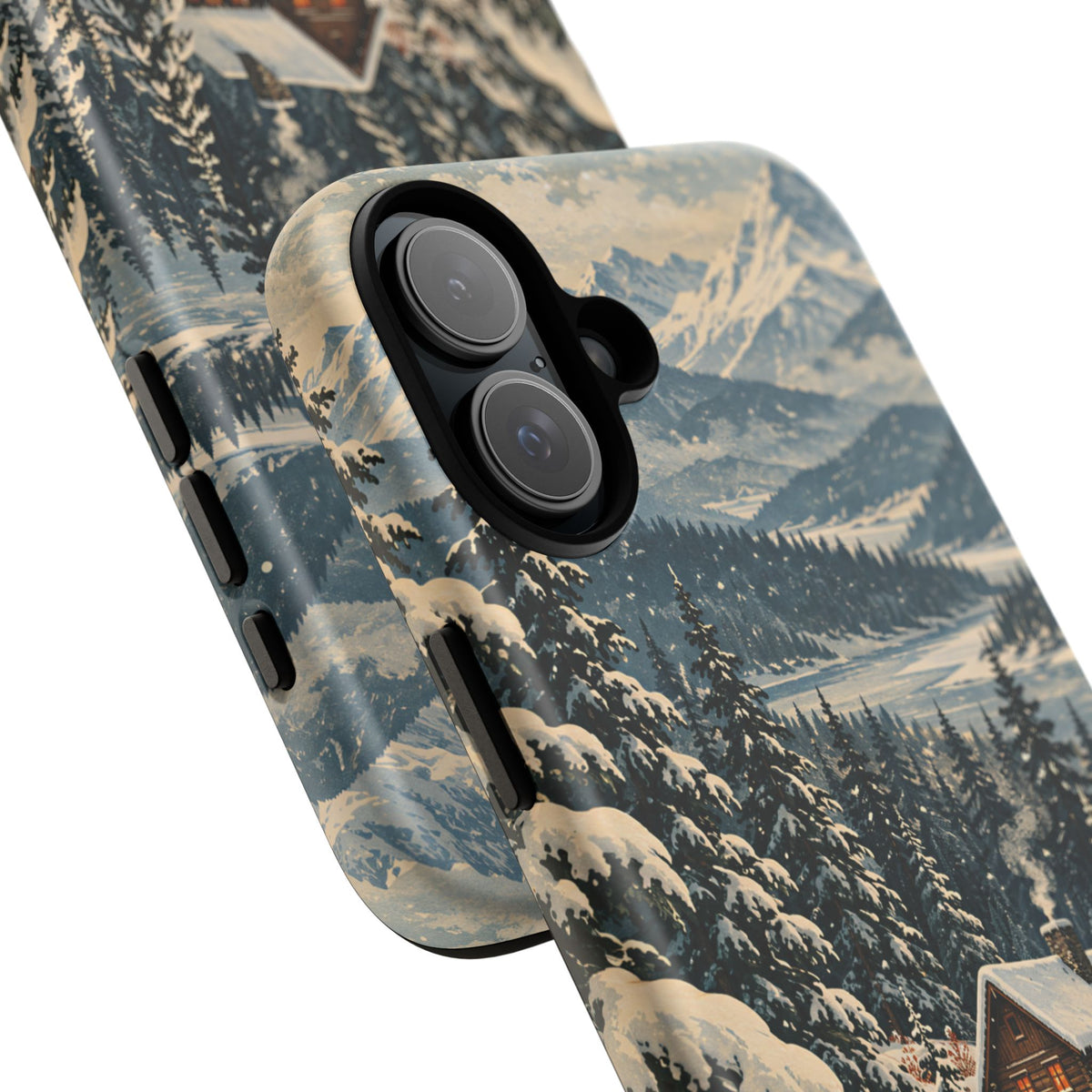 Vintage Winter Cabin Tough Phone Case
