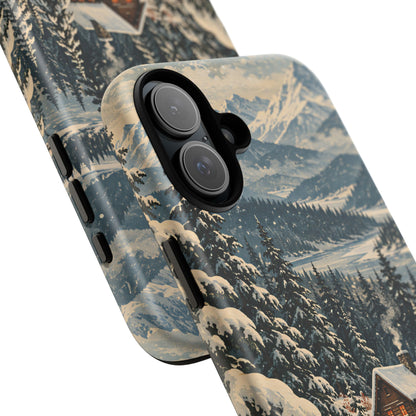 Vintage Winter Cabin Tough Phone Case