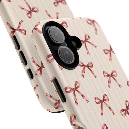 Red Bow iPhone Tough Case | Ribbon Waltz