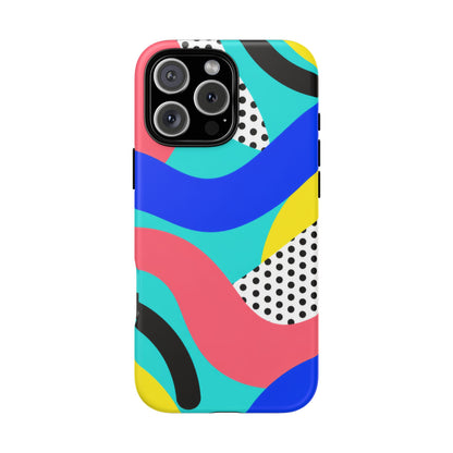 Poolside Pop iPhone Tough Case | Wavy Color Block