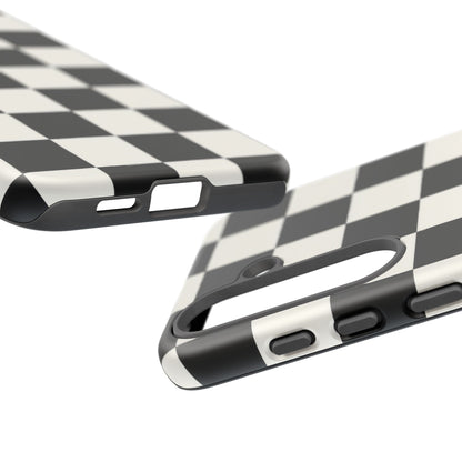 Classic Check Samsung Galaxy Tough Case | Black & White Checkerboard